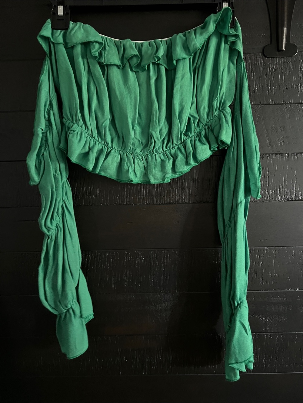 Donale’ St Barth Exclusive Green Tiered Maxi Skirt with Fringed Ruffles - Women - Picture 4 of 6
